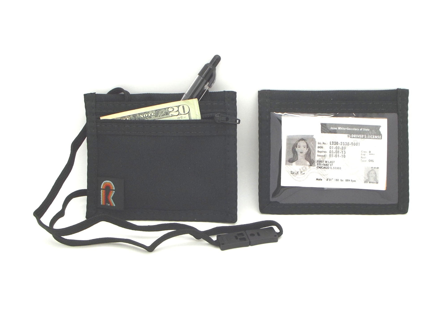 Versatile ID Holder with Break-a-Way Strap. Black. image 0