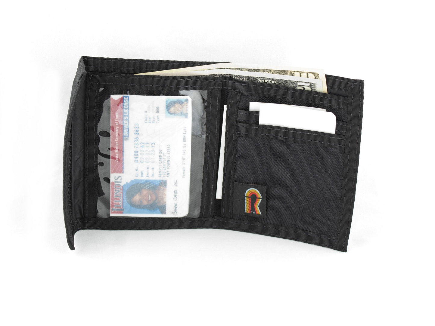 Rainbow Bifold Wallet with inside ID Window/ Black 10PL-BLK image 2