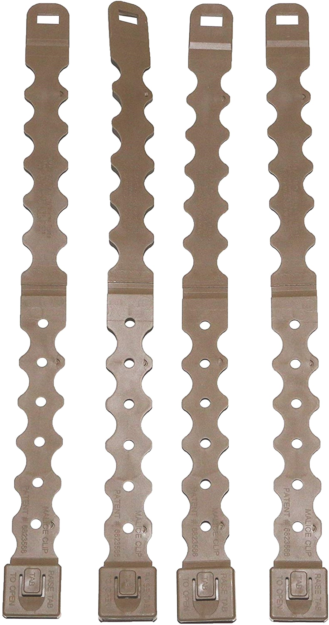 Tactical Tailor Fight Light Malice Clips - 4 pack - Coyote, Long ( 5 Inches - Folded) image