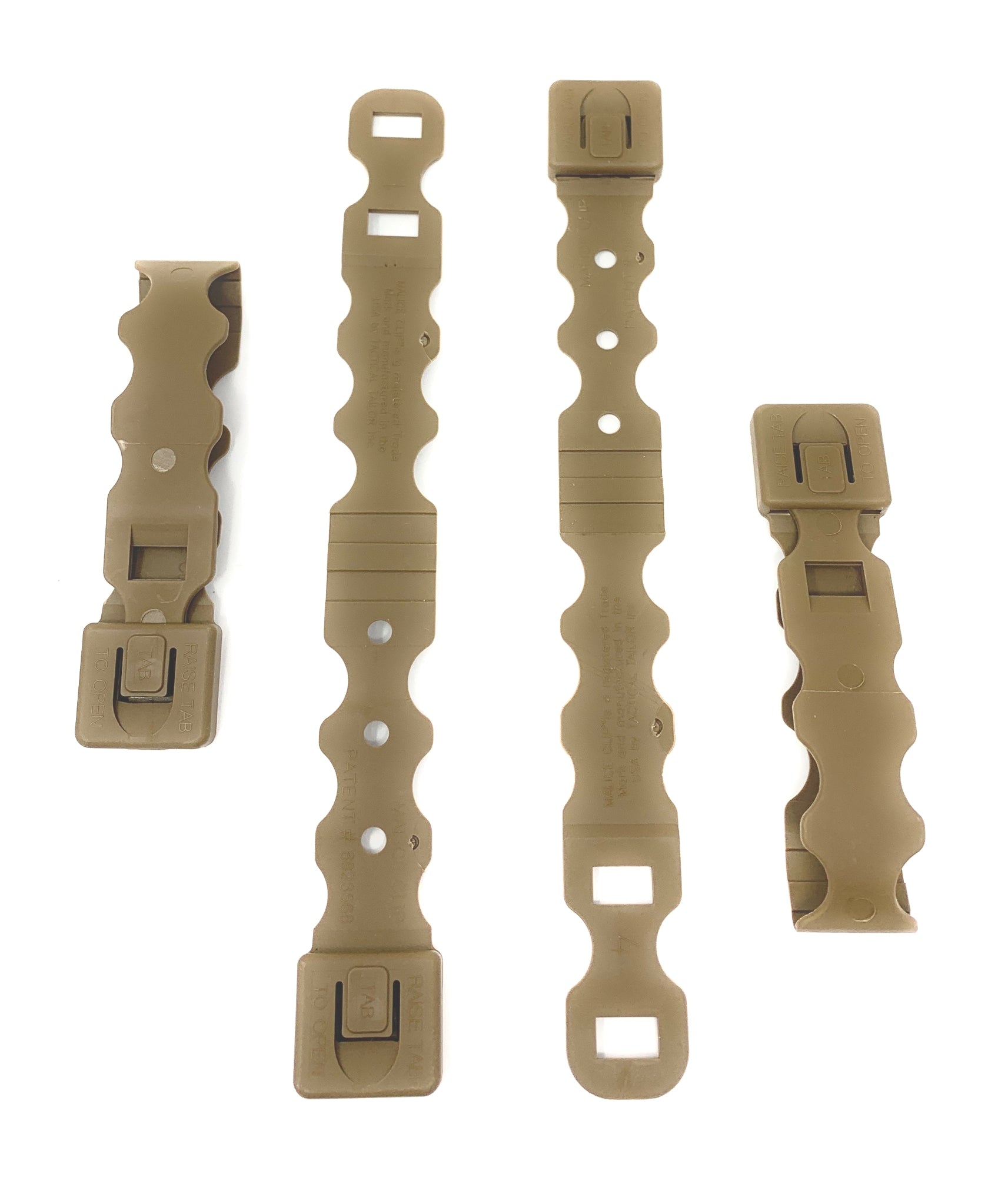 Tactical Tailor Fight Light Malice Clips - 4 pack - Coyote, Short ( 3 Inches - Folded) image