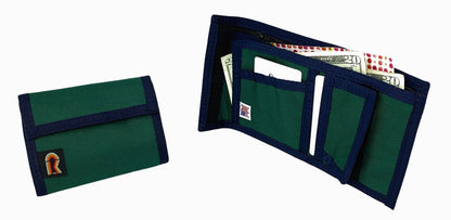 California Bifold Wallet with Inside Hook & Loop Pocket - LIMITED SUPPLY - 12JP - Hunter Green w/ Dark Navy Blue Trim image