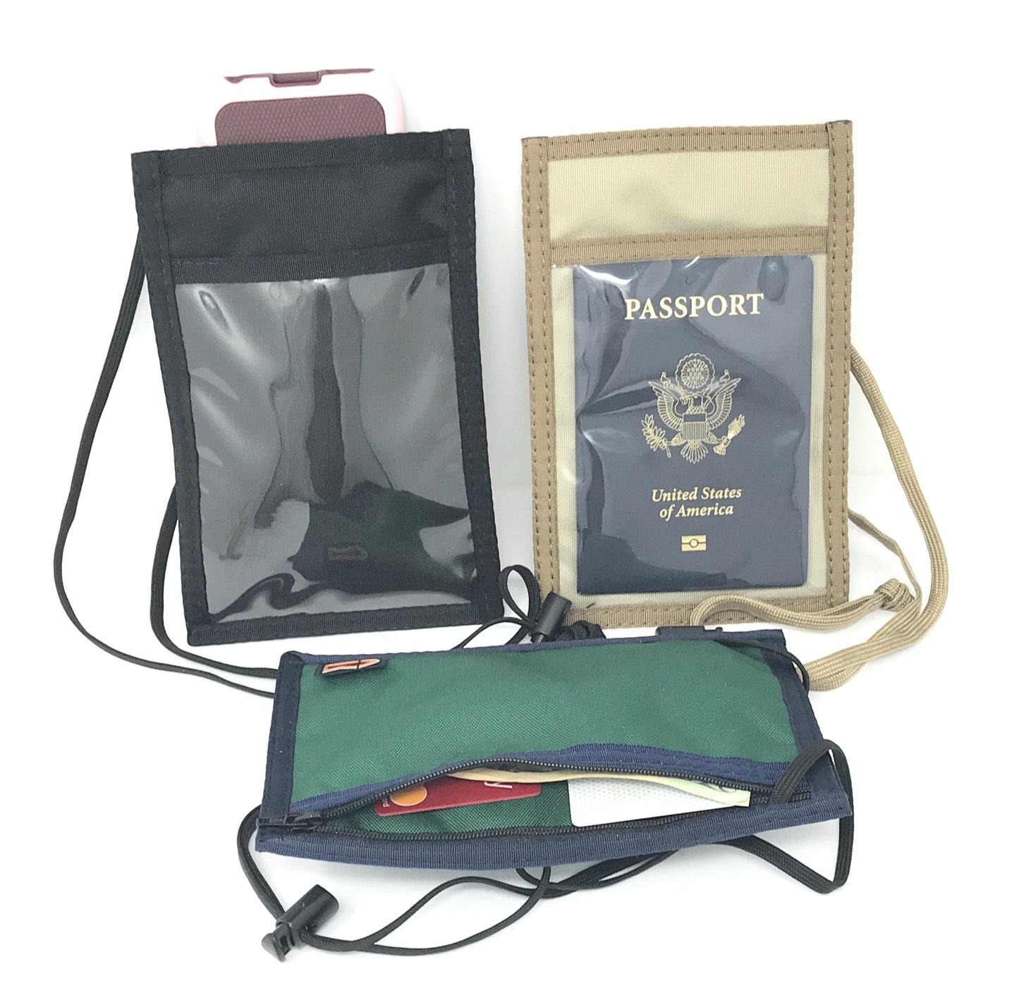 LUZ Passport Holder w/RFID Protection and Cell-Phone Pocket image 3