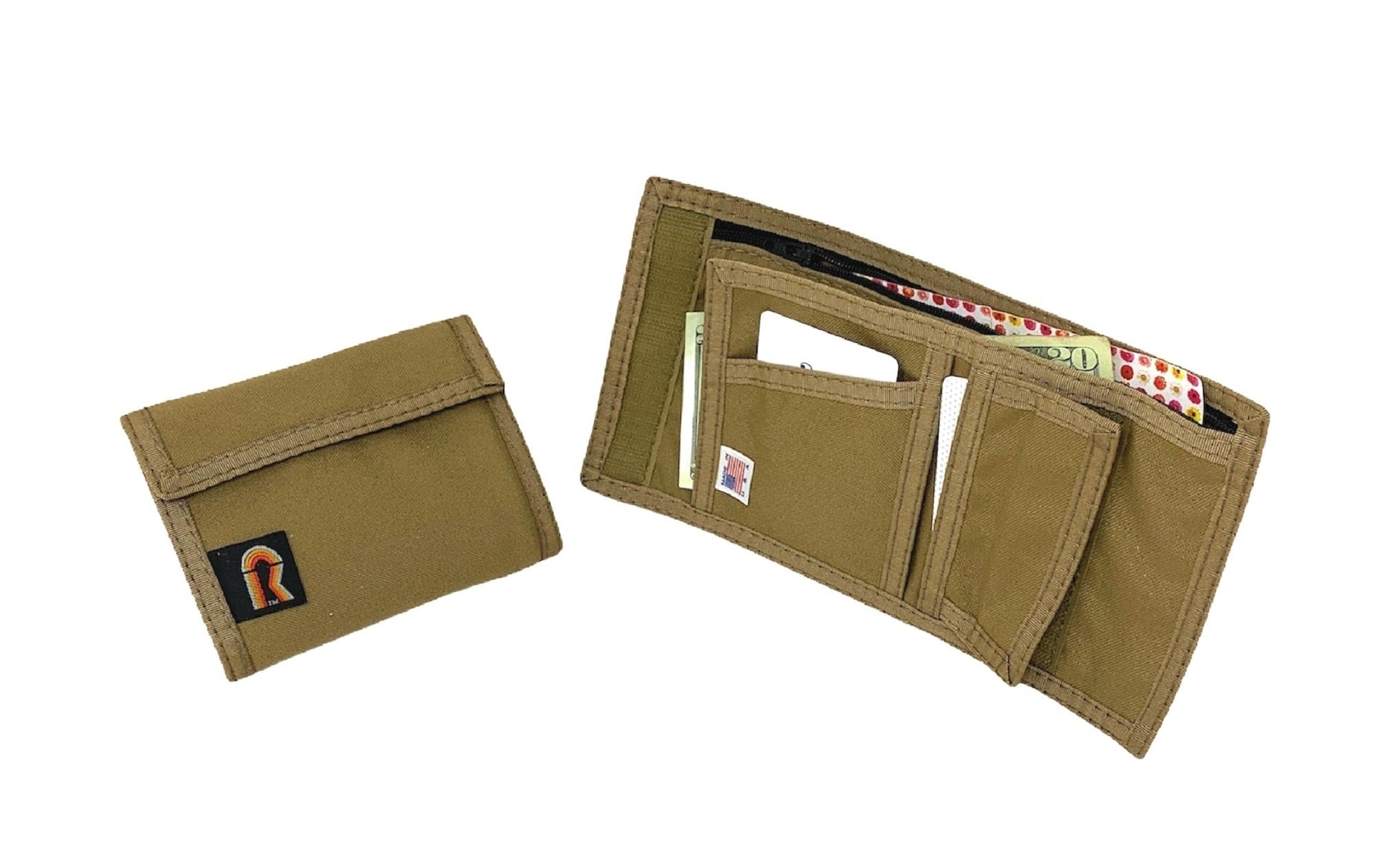 California Bifold Wallet with Inside Hook & Loop Pocket - LIMITED SUPPLY - 12JP - Coyote Brown image