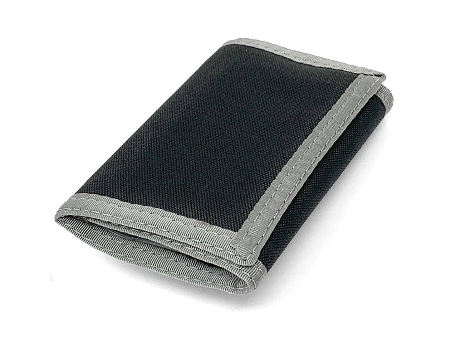 RFID Trifold Wallet w/Inside ID Window - 17PLW-RFID - Black w/Gray Trim image