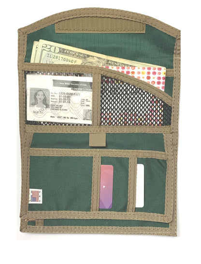 Rainbow Organizer and Checkbook Wallet 18JP  -  Limited Supply - Hunter Green w/Coyote Brown Trim image