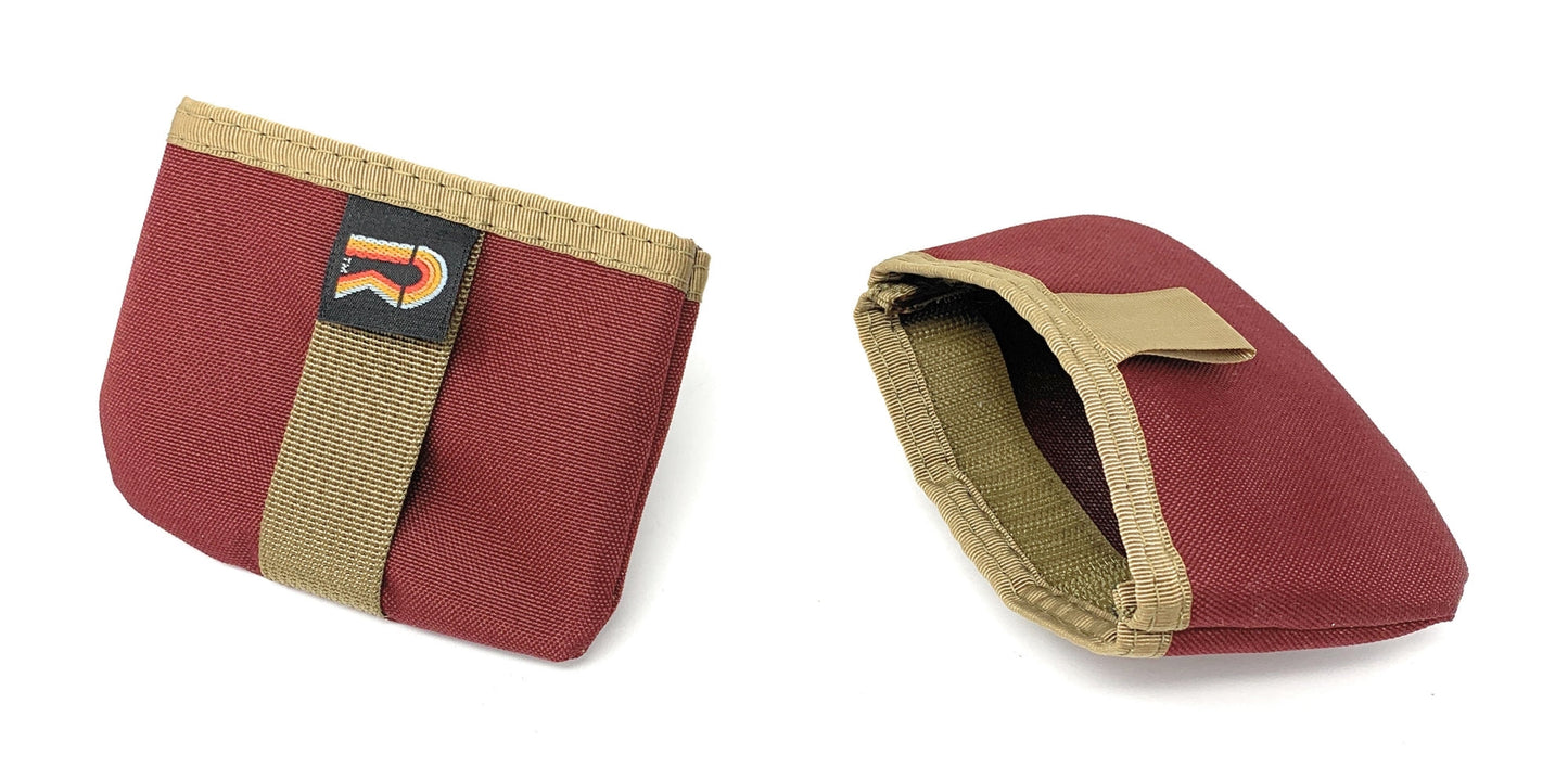 Extra Pocket - Coin/Card Case - with Belt Loop - 25PL - Burgundy w/Coyote Brown Trim image