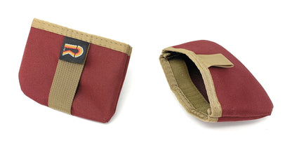 Extra Pocket - Coin/Card Case - with Belt Loop - 25PL - Burgundy w/Coyote Brown Trim image