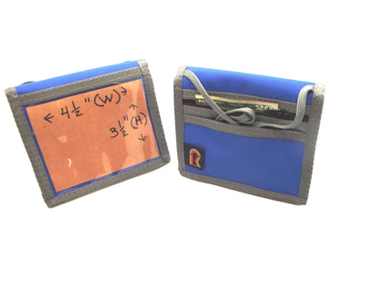 Bifold Neck ID Wallet - 09NWB - Royal Blue w/Foliage Trim, Regular - 4 3/4 " H x 5 1/4" W image