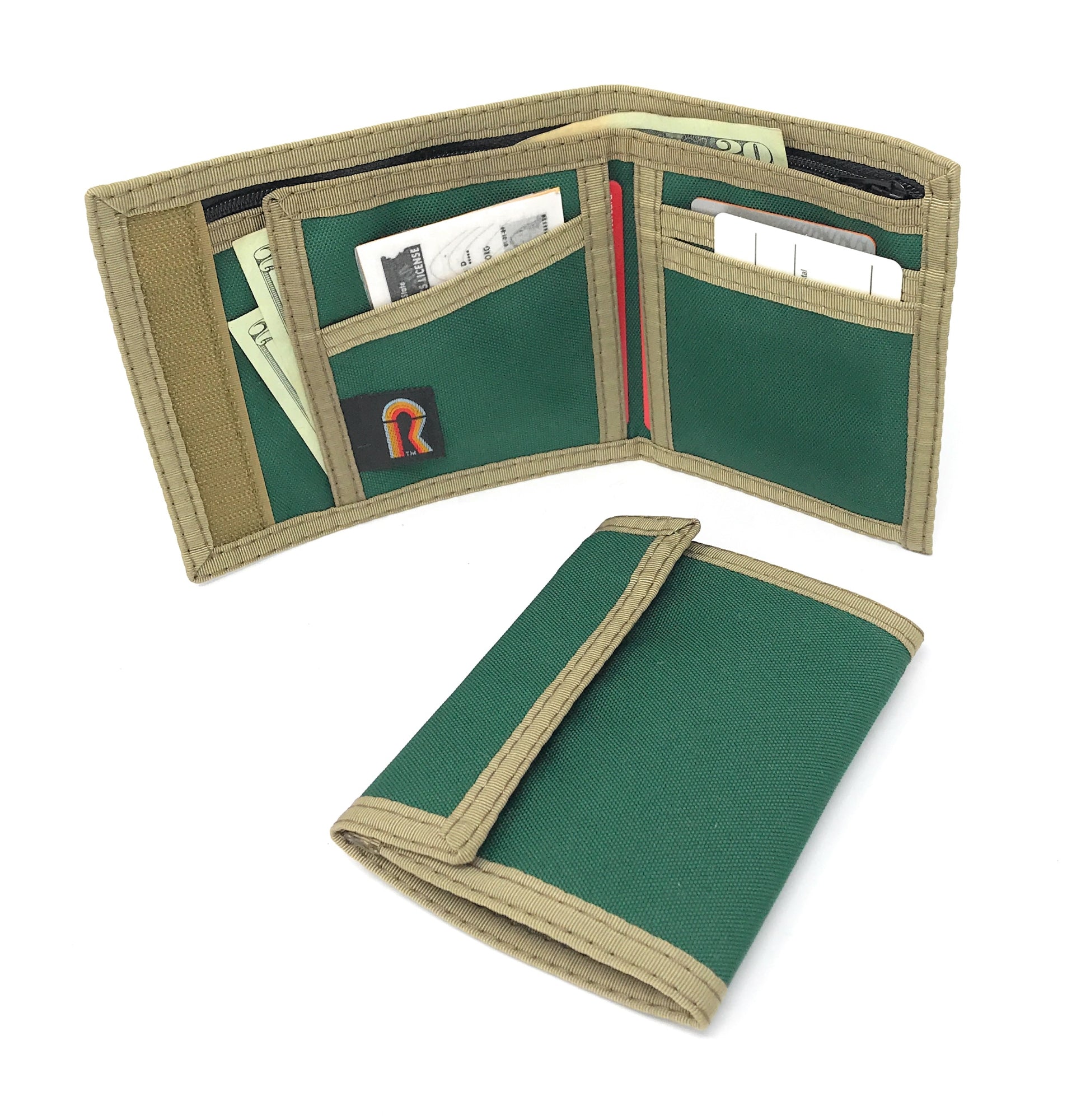 Original Bifold Wallet with RFID Blocking Panel - 11PL-RFID - Hunter Green w/Coyote Brown Trim image