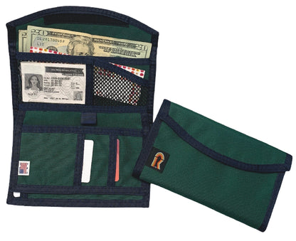 Rainbow Organizer and Checkbook Wallet 18JP  -  Limited Supply - Hunter Green w/ Dark Navy Blue Trim image