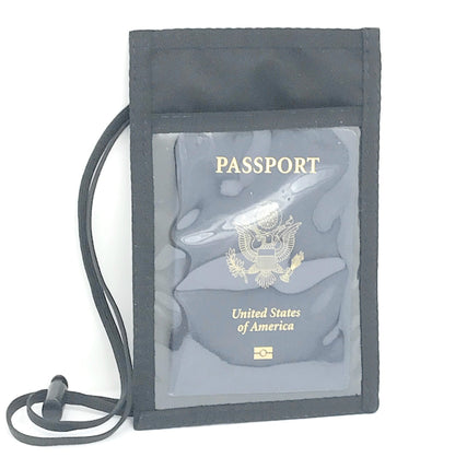 LUZ Passport Holder w/RFID Protection and Cell-Phone Pocket - Black image