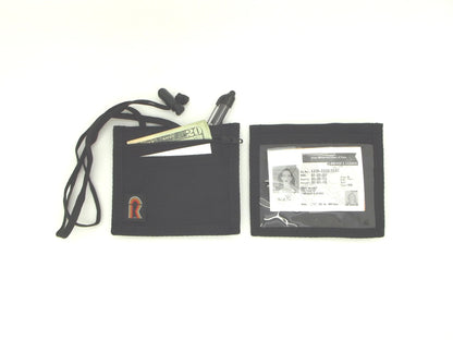Versatile ID Holder with Adjustable Strap - Black image