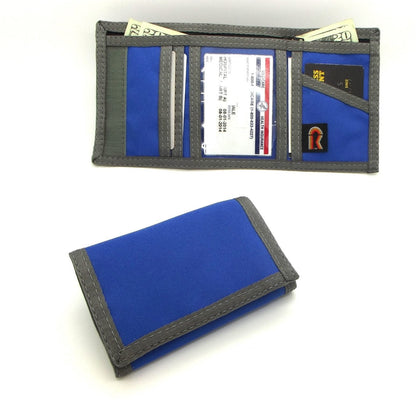 RFID Trifold Wallet w/Inside ID Window - 17PLW-RFID - Royal Blue w/Foliage Trim image