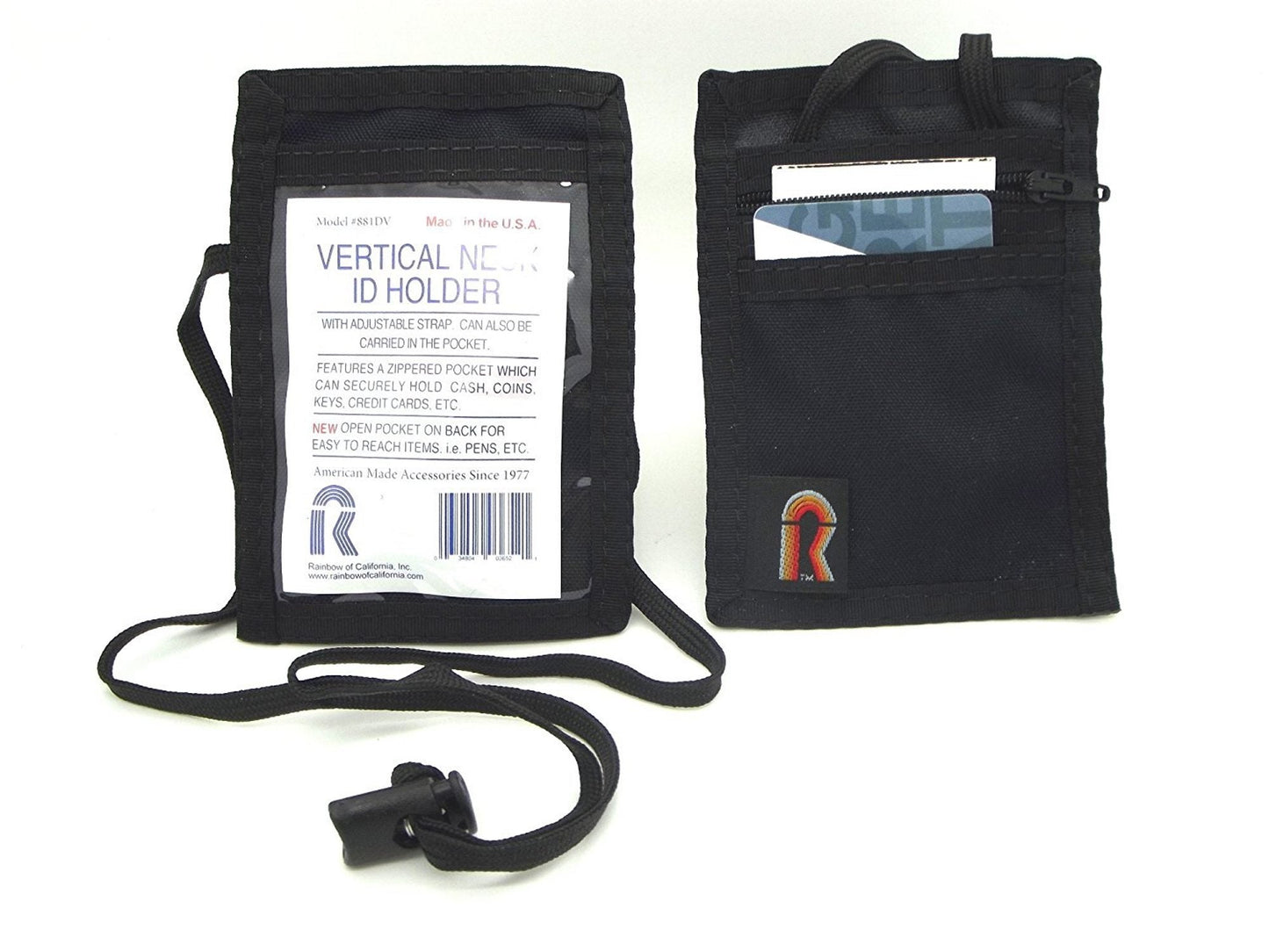 Vertical Neck ID Holder w/Adjustable Strap - 88IDV-A - LAPD (Dark Blue) w/Black Trim image