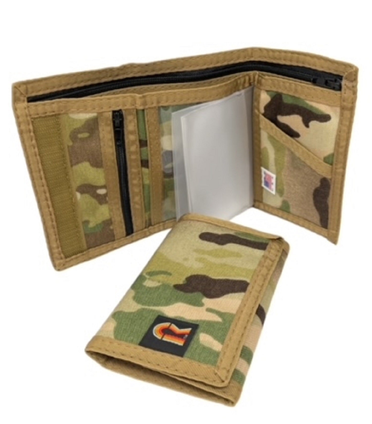 Trifold Wallet with Zipper Coin Pocket - LIMITED SUPPLY - 17JPZ - Multicam image
