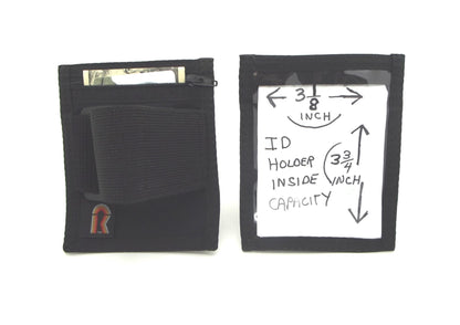 Armband Nylon Adjustable ID/Badge Holder w/Zipper Pouch. Medium. Made in USA. - 88IDAB-M image 2