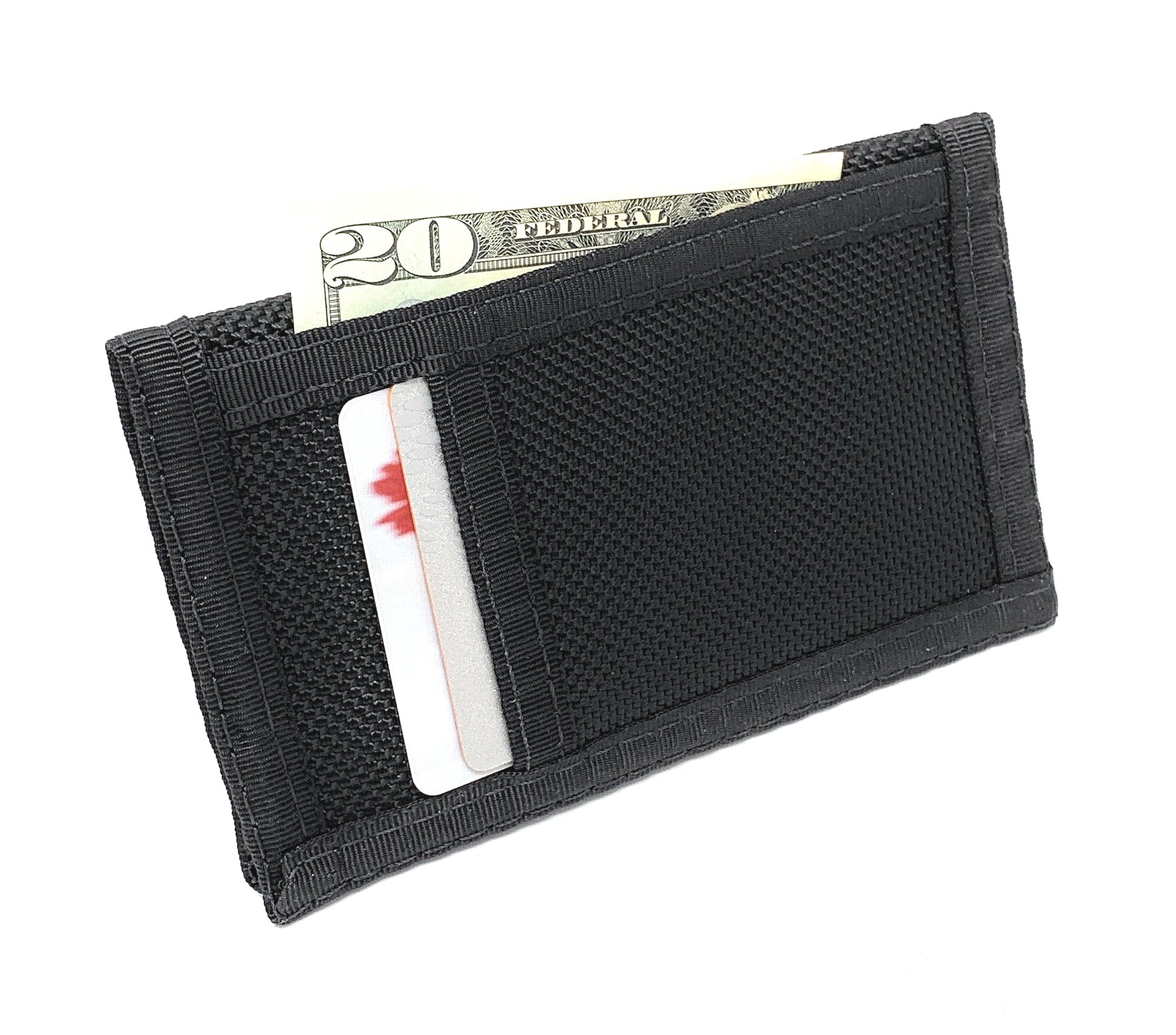 Minimalist Front Credit Card Pocket Slim Wallet / Inside Keyring Lanyard Attachable / V3 image 0