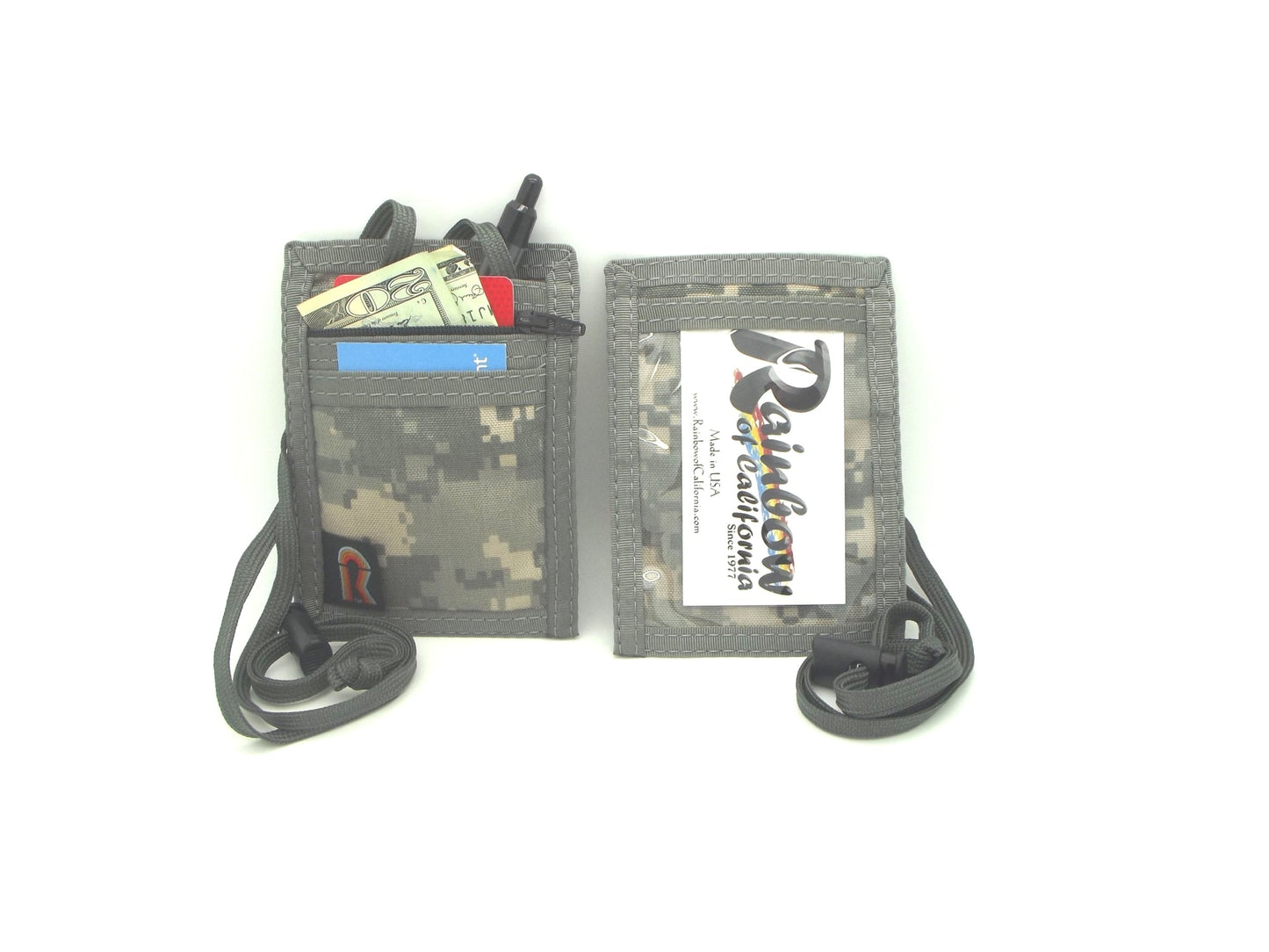 Vertical Neck ID Holder w/Adjustable Strap - 88IDV-A - ACU image
