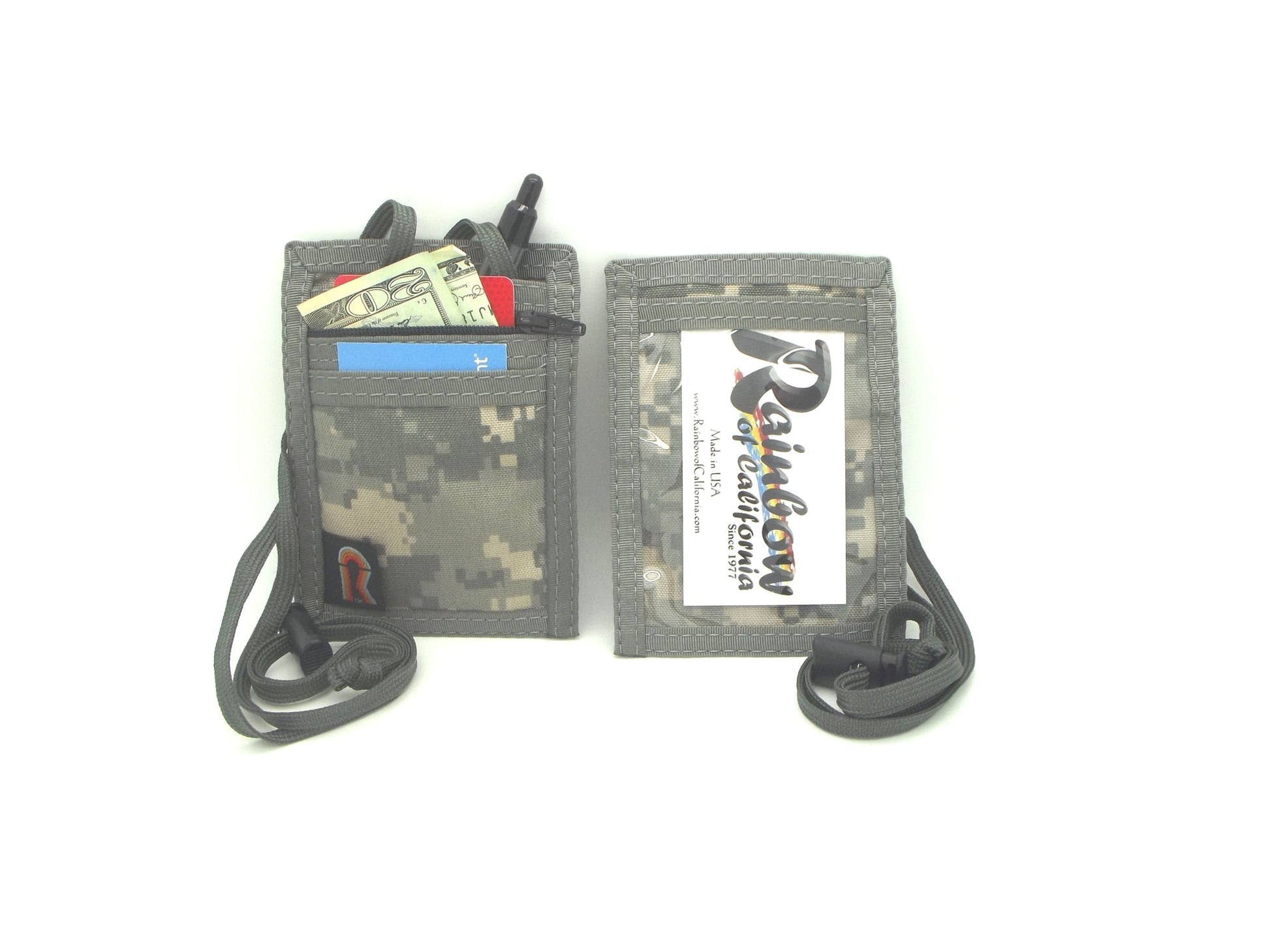 Vertical Neck ID Holder w/Adjustable Strap - 88IDV-A - ACU image