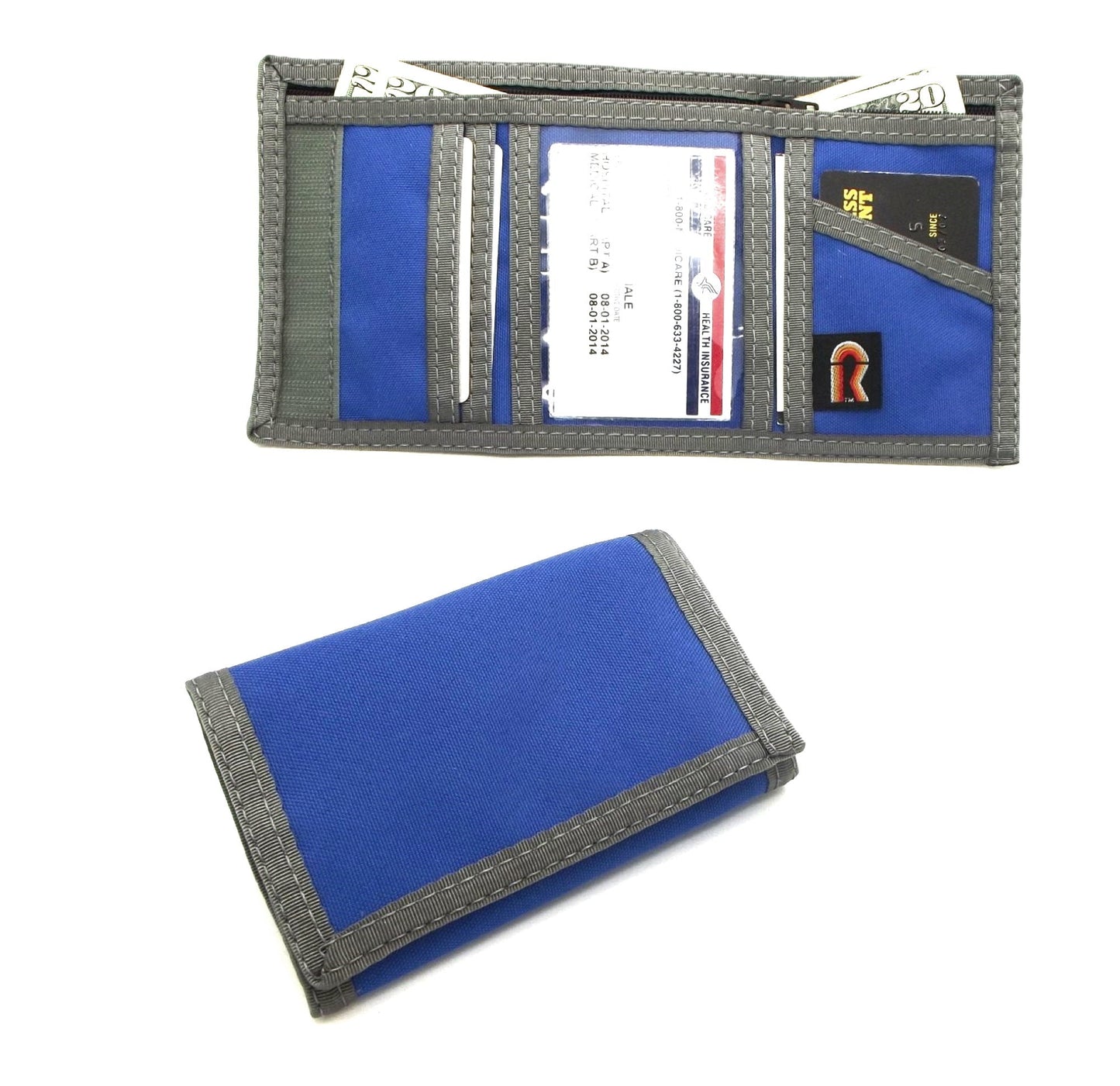Trifold Wallet - 17PLW - Royal Blue w/Foliage Trim image