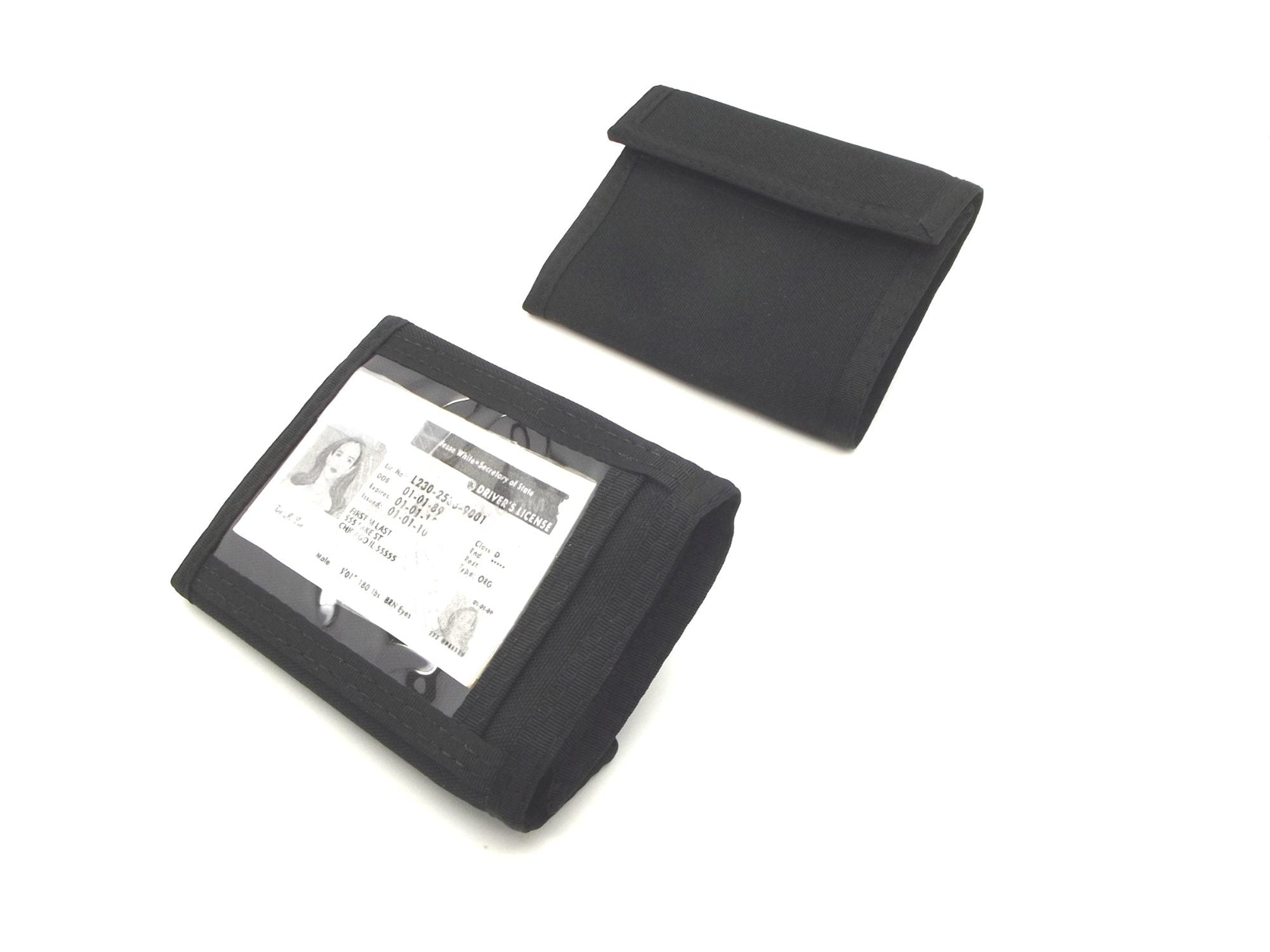 RFID Bifold Wallet with Outside ID Window & Inside Zipper Coin Pocket - Black - 11PLZ-RFID-ID-BLK image 2