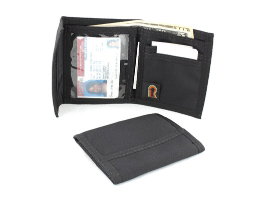 Rainbow Bifold Wallet with inside ID Window/ Black  10PL-BLK image 0