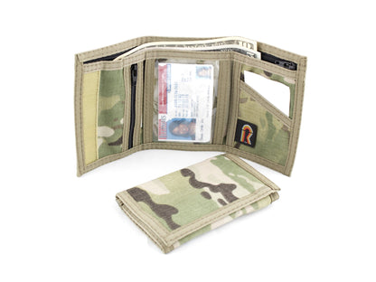 Trifold Wallet w/ RFID Blocking Panel & Inside Mini-Zipper Pocket - 17PLZ-RFID - Multicam image
