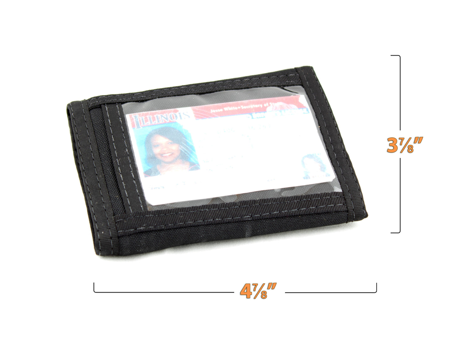 RFID Bifold Wallet with Outside ID Window & Inside Zipper Coin Pocket - Black - 11PLZ-RFID-ID-BLK image 1
