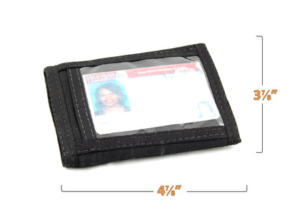 RFID Bifold Wallet with Outside ID Window & Inside Zipper Coin Pocket - Black - 11PLZ-RFID-ID-BLK image 1