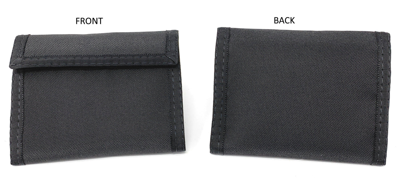 RFID Rainbow Credit Card Bifold Wallet - Black NO Outside Zipper image