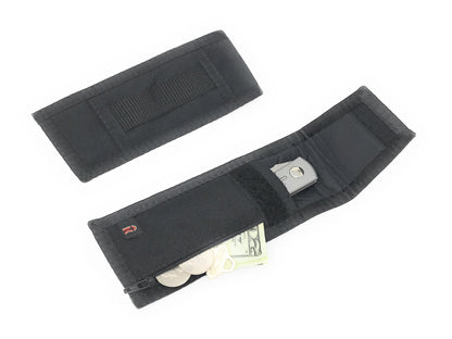 Mini Flashlight or Knifecase Holder - w/Outside Zipper Pocket - Black image