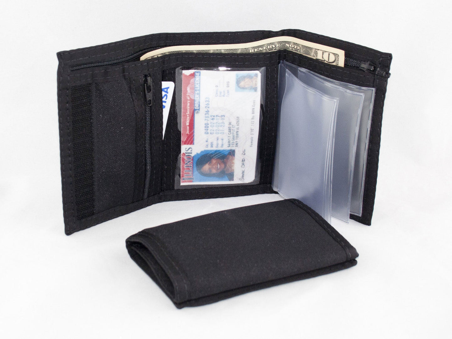 Trifold Wallet w/ RFID Blocking Panel & Inside Mini-Zipper Pocket - 17PLZ-RFID image 0