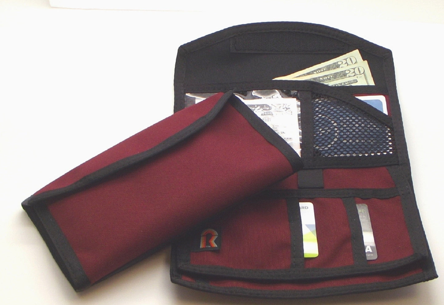 Rainbow Organizer and Checkbook Wallet - Burgundy image