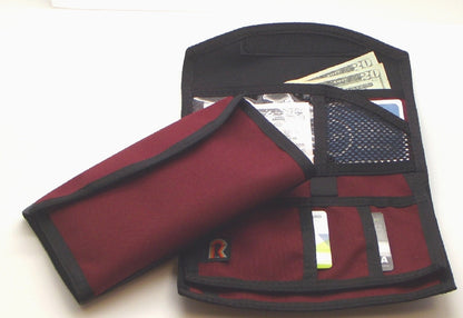 Rainbow Organizer and Checkbook Wallet - Burgundy image