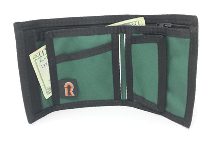California Bifold Wallet with RFID Blocking Panel - 12PL-RFID - Hunter Green w/Black Trim image