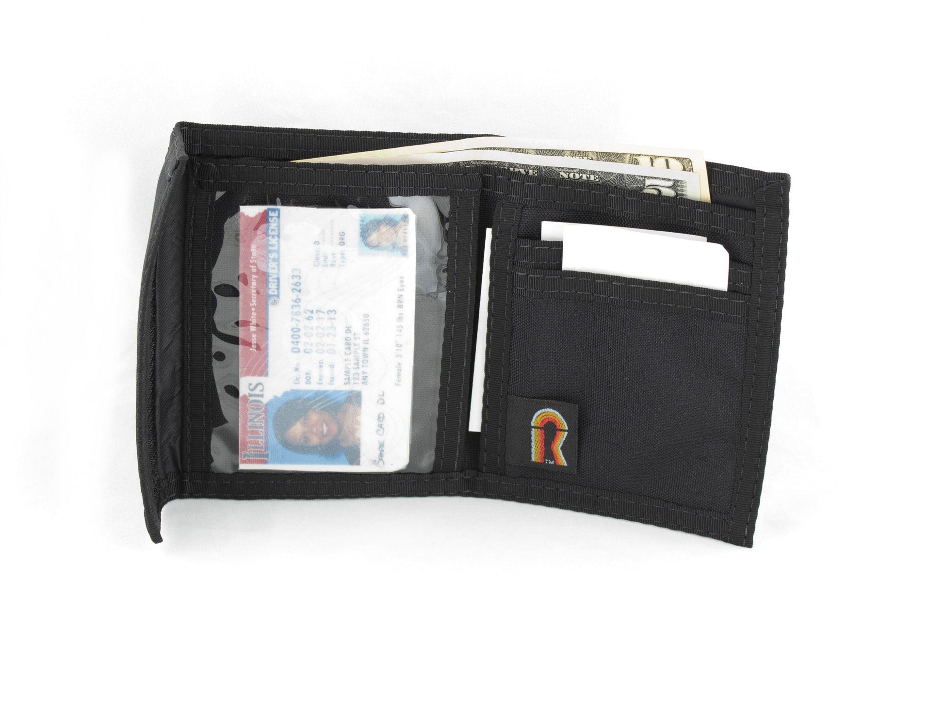 Rainbow Bifold Wallet with inside ID Window/ Black  10PL-BLK image 2