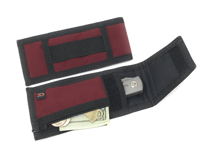 Mini Flashlight or Knifecase Holder - w/Outside Zipper Pocket - Burgundy image