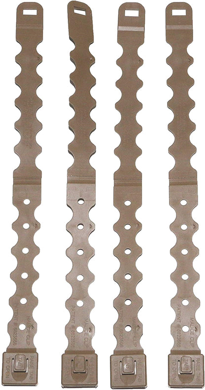 Tactical Tailor Fight Light Malice Clips - 4 pack - Coyote, Long ( 5 Inches - Folded) image