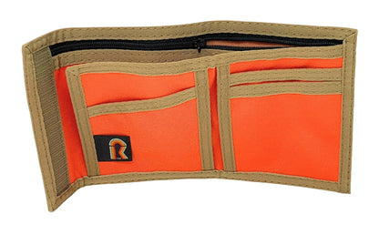 Original Rainbow Bifold Wallet - 11PL - Bright Orange with Coyote Brown Trim image