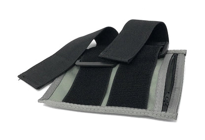 Armband Holder - Large - Great for Cell-Phone- Id- Badge -  w/Back Zipper Pouch. 2 Adjustable Soft Nylon Straps. - Made in USA image 1