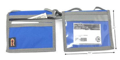 Bifold Neck ID Wallet - 09NWB - Royal Blue w/Foliage Trim, Large-5 inches H x 6 1/8 inches W image