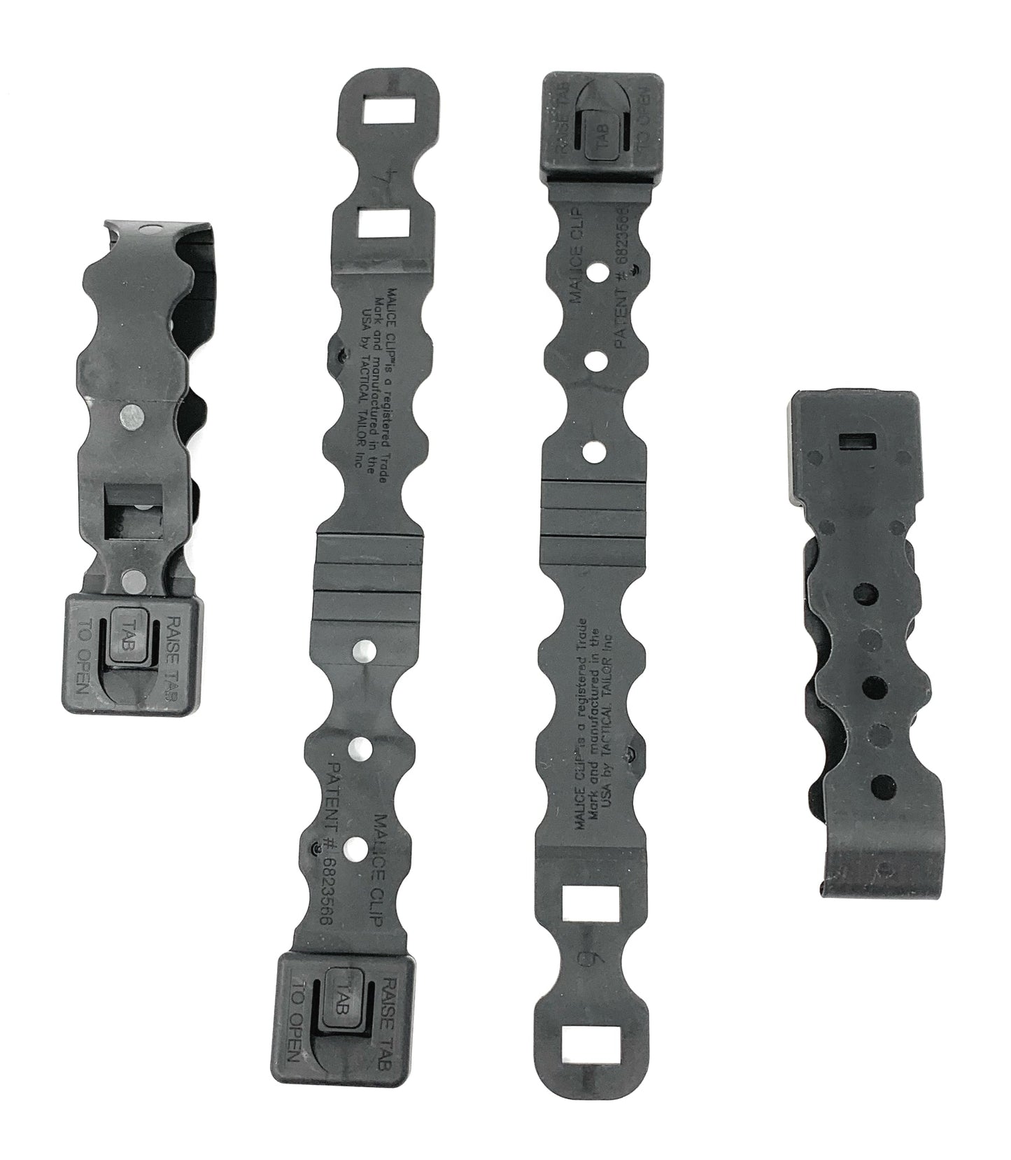 Tactical Tailor Fight Light Malice Clips - 4 pack - Black, Short ( 3 Inches - Folded) image