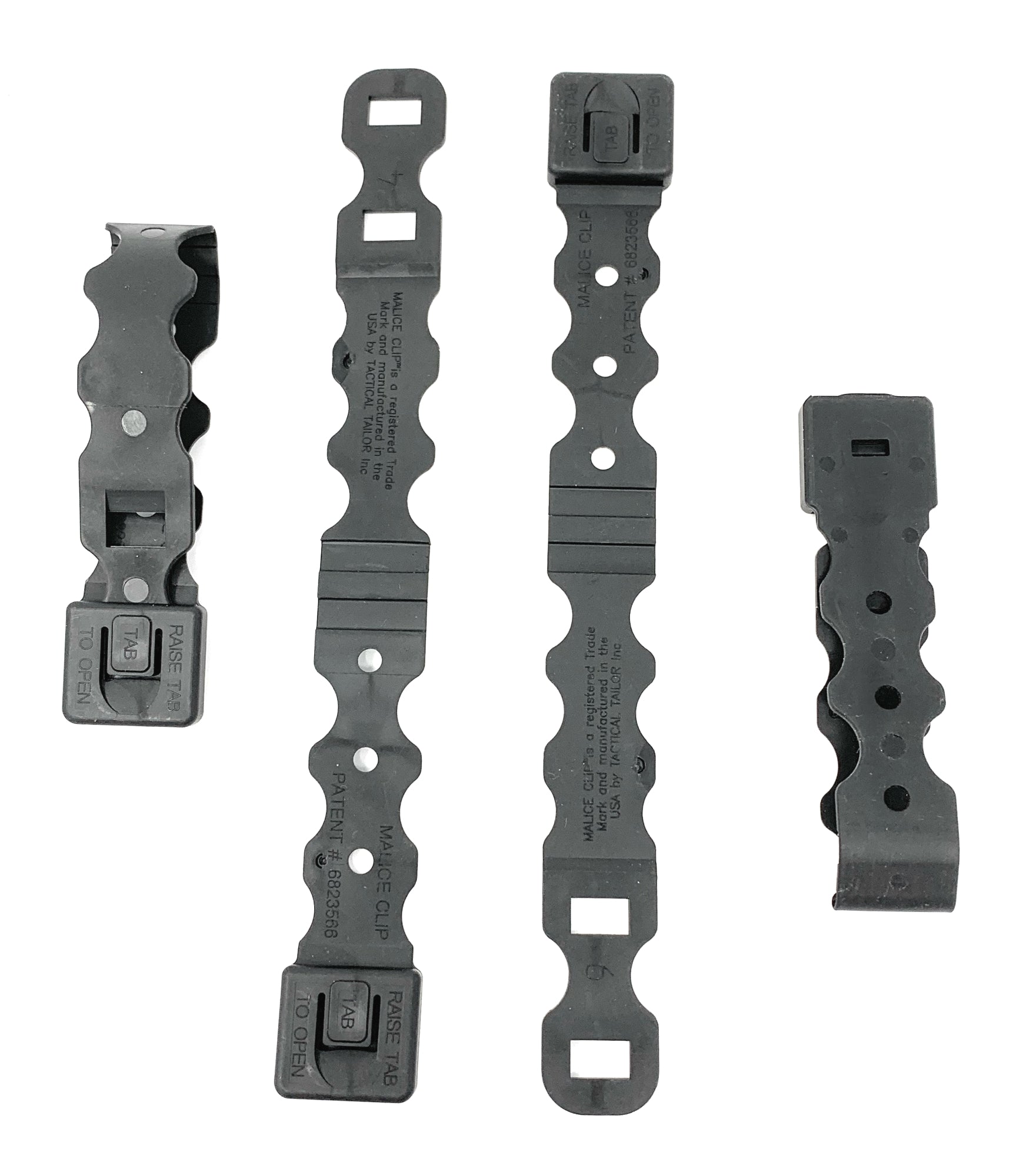Tactical Tailor Fight Light Malice Clips - 4 pack - Black, Short ( 3 Inches - Folded) image