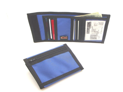 RFID Rainbow Credit Card Bifold Wallet - Royal Blue w/Black Trim image