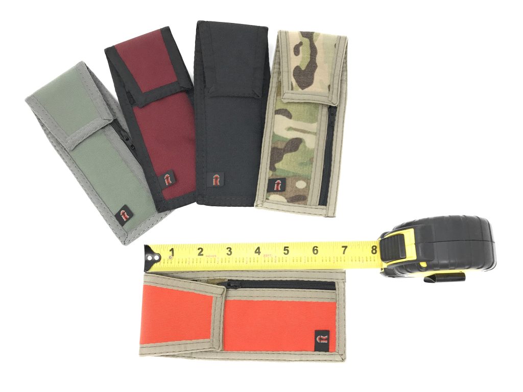 Mini Flashlight or Knifecase Holder w/Outside Zipper Pocket Rainbow of California