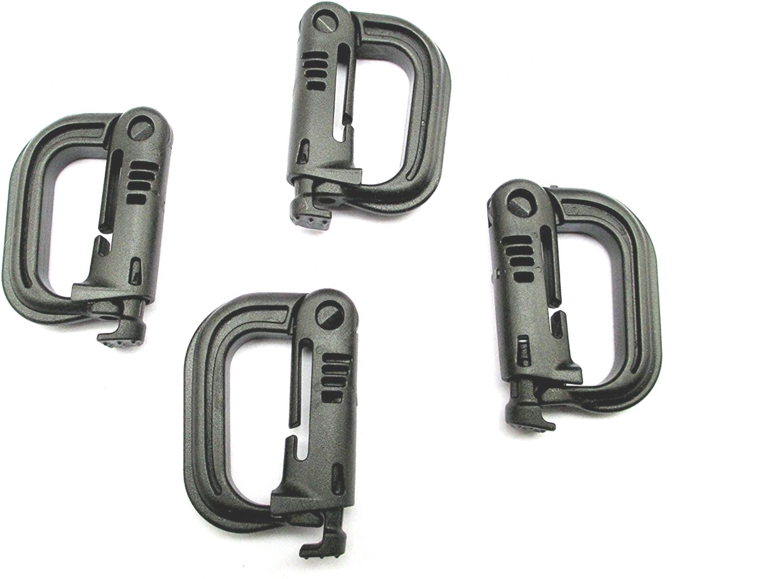 ITW Grimloc Carabiner 4 To Pack Black / Made in USA Rainbow of