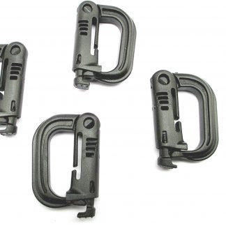 ITW Grimloc Carabiner - 4 To Pack - Black / Made in USA