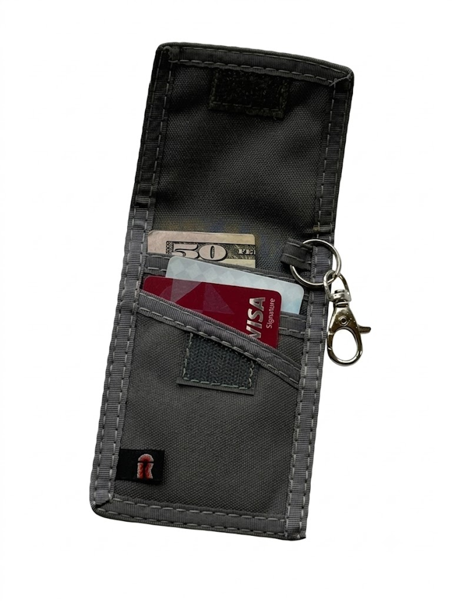 Mini Nylon Card Sleeve Wallet with Outside ID Window (32Mini) - Image 4